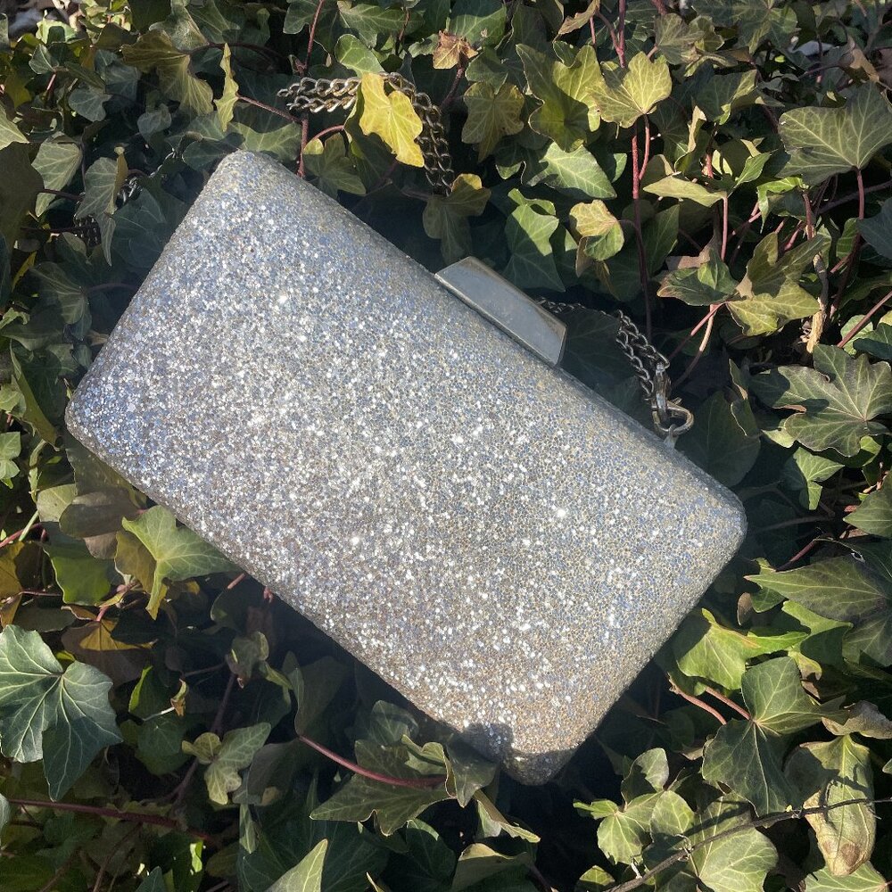 Madison West Clutch- Silver